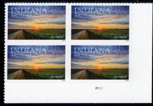 5091 Indiana, MNH LR-PB/4, CV $3.80