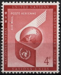 SC#C5 4¢ United Nations: World and UN Symbol Airmail (1957) MNH