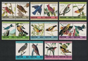 Nevis Birds Audubon 16v in pairs COMPLETE 1985 MNH SC#408=413 SG#269=292