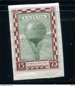 Latvia 1932 Air mail Sc CB11 Mi 212B Imperf MvLH 13181