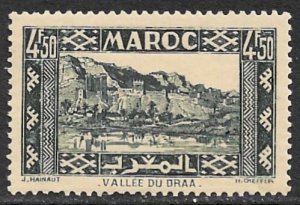 FRENCH MOROCCO 1939-42 4.50fr Valley of Draa Pictorial Sc 172B MNH