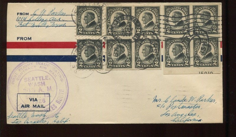 611 Harding Private Perf Roulette Imperf Stamps & Block on COVER LV2923