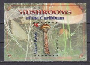 Antigua, Scott cat. 3139. Mushrooms of the Caribbean s/sheet.