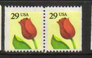 #2527 MNH Booklet pair  29c Flower 1991-94 Series