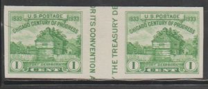 U.S. Scott #766a Chicago Stamp - Mint Pair