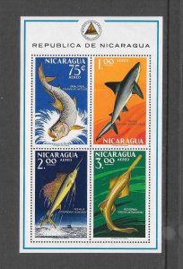 FISH - NICARAGUA #C676a S/S MNH (see note)