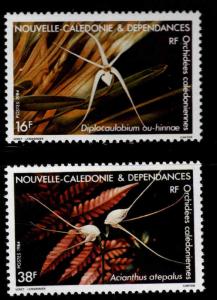 New Caledonia (NCE) Scott 502-503 MNH** Orchid stamp set