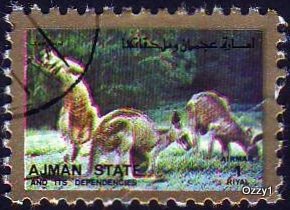 Ajman State 1973 Mi 2859A 1Rl Kangaroos CTO