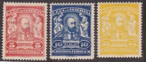 Venezuela # 245-247, Pres Cipriano Castro, Unused