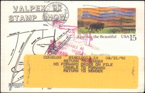 United States, United States Government Postal Cards, Auxiliary Markings