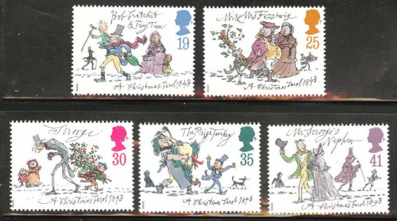 Great Britain Scott 1528-32 MNH** 1993 Christmas Carol set