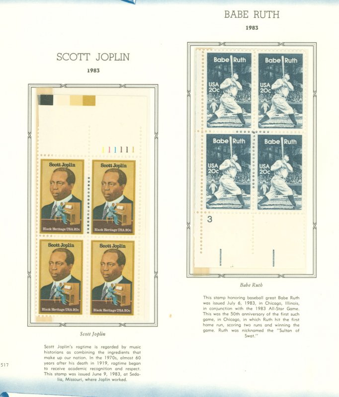 United States #2044/2046  Plate Block