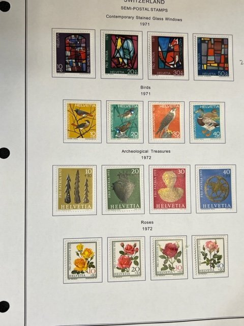Switzerland collection semi-postals 1970-1979 mostly MH