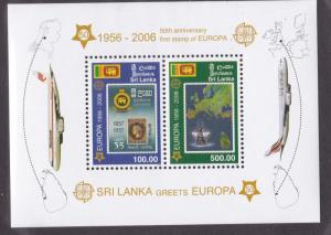 Sri Lanka # 1540a, Europa 59 Years of Stamps, Stamp on Stamp, NH, 1/2 Cat,