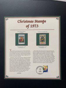 Christmas Stamps of the United States 1973 Collector Panel PCS Uncanceled