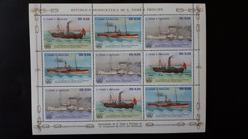 Sao Tome and Principe 1984. - Ships ** MNH Sheet (perforated) Db 0,50