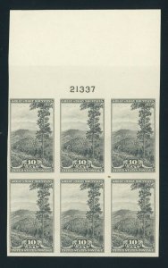 US Stamp #765 Great Smoky Mountains 10c - Plate Block of 6 - MNGLH - CV $45.00