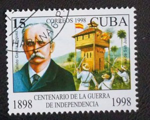 Cuba Sc# 3977  WAR FOR INDEPENDENCE  15c  CALIXTO GARCIA  1998   used / cto