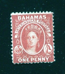 Bahamas 12 Queen Victoria 1p 12 1/2 Perf No Gum