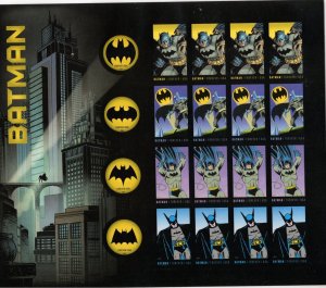 Scott 4928 - Batman. Imperf Sheet Of 20. MNH. OG.  #02 4928sh20
