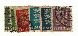 Estonia #90-1, 93, 95, 99-100 used