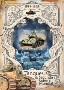 MOZAMBIQUE 2013 SHEET TANKS WW2 SECOND WORLD WAR