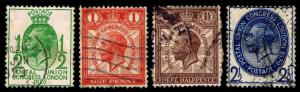 1929 GREAT BRITAIN #205-08 KGV WMK 35 - USED - F/VF &  BETTER - $15.25 (E#2635)