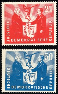 Germany DDR Stamps # 80-81 MLH VF Scott Value $38.00