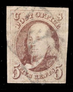 MOMEN: US STAMPS #1 IMPERF USED VF/XF LOT #80957