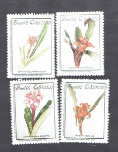 BRAZIL SCOTT#2374-77 1992 FLOWERS -COMPLETE SET [4] - MNH