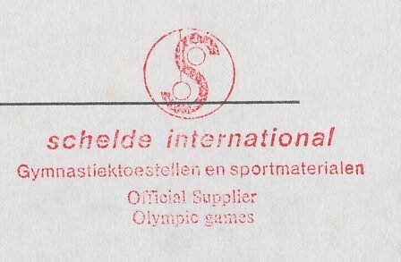 Meter cover Netherlands 1987 Official Supplier Gymnastic Equipment Olympic Games