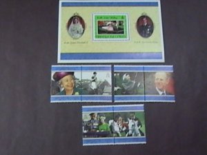 TRISTAN da CUNHA # 605-611-MINT/NH-COMPLETE SET OF PAIRS + SOUVENIR SHEET--1997