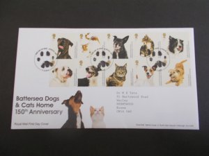 2010 Battersea Dogs & Cats Home Set of on Illustrated First Day Cover London SW8