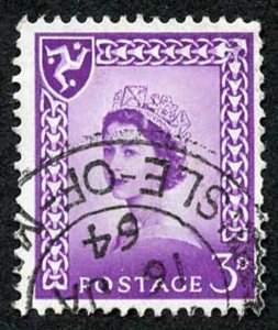 IOM SG2a 3d Deep Lilac on Chalky Paper Fine used cat from 6.50 pounds