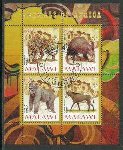 Malawi, Wild Animals 2, Cancelled S/Sheet