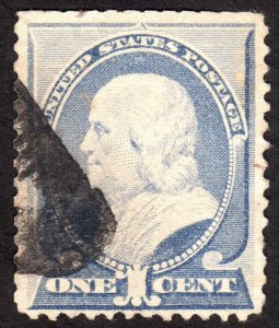 1887, US 1c, Franklin, Used, Sc 212