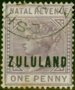 Zululand 1891 1d Dull Mauve SGF1 Good Used 