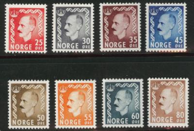 NORWAY Scott 310-317 MH*  1950-51 King Haakon complete se...