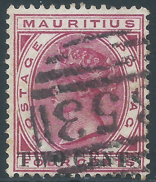 Mauritius, Sc #88, 2c on 4c, Used