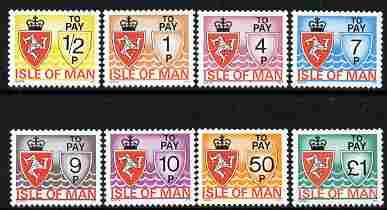 Isle of Man 1975 Postage Due complete set of 8 unmounted ...