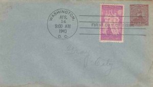 895 3c PAN AMERICAN UNION - On El Salvador postal stationery cover