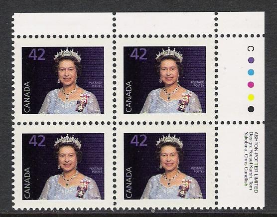 Canada #1357 UR PL BL Queen Elizabeth II 42