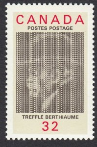 HISTORY = TREFFLE BERTHIAUME (1848-1915) = Canada 1984 #1044 MNH