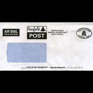 NORFOLK IS. 2003 - Official Wind.Envelope-Used black
