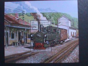 AFGHANISTAN-2001- ANTIQUE LOCOMOTIVE TRAIN MNH S/S VERY FINE HARD TO FIND