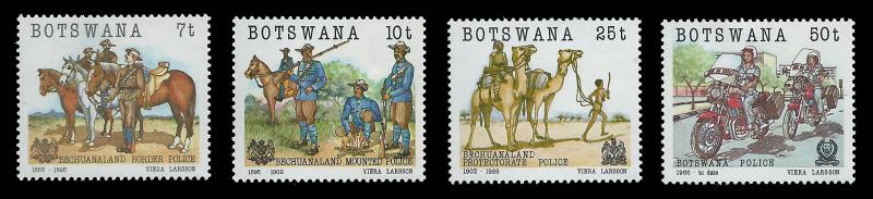 BOTSWANA #368-371 POLICE CENTENARY, MH