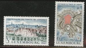 Luxembourg Scott 447-448 MNH** 1967 set