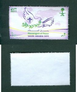 Saudi Arabia 2011. MNG. Scouts, Dove Messenger Of Peace.