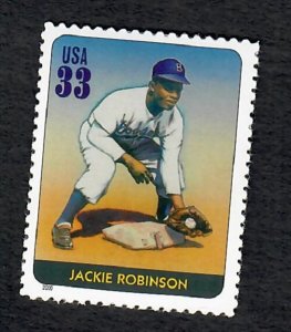 3408a Jackie Robinson Legends of Baseball MNH single