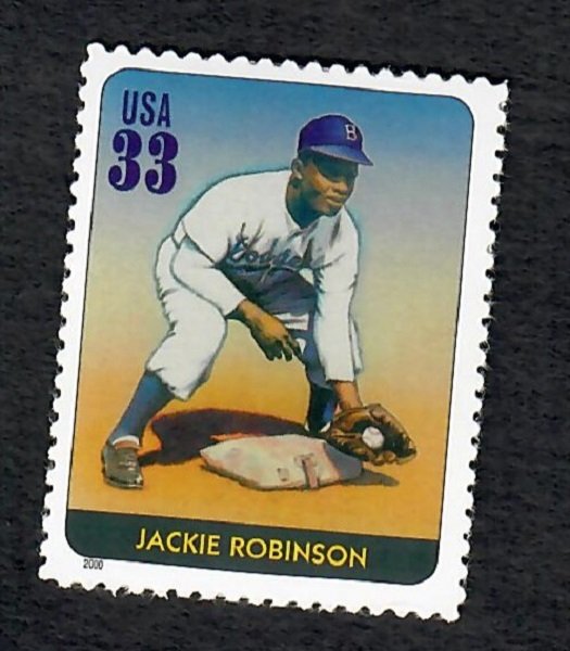 3408a Jackie Robinson Legends of Baseball MNH single